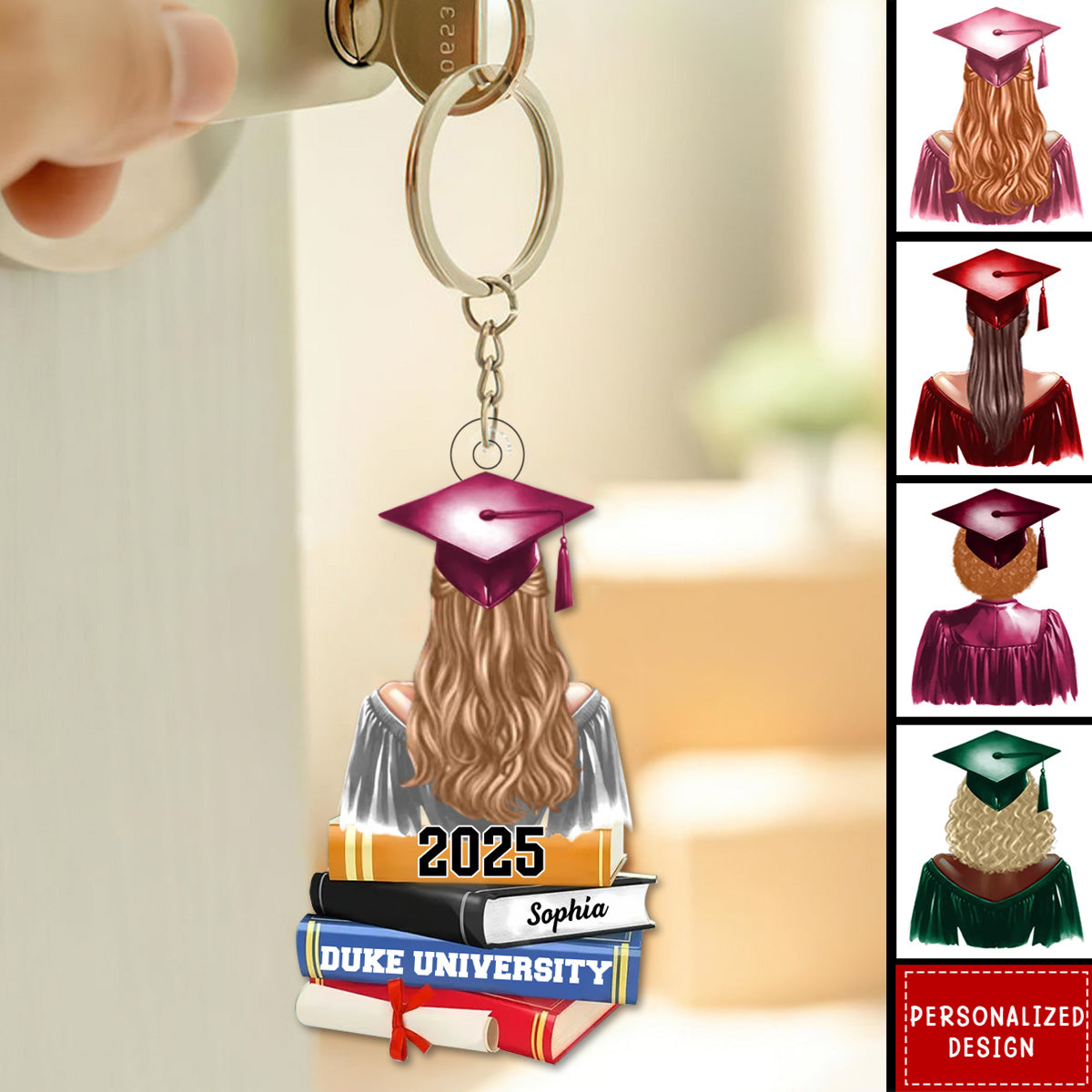 Personalized Graduation Class Senior Graduate Keychain