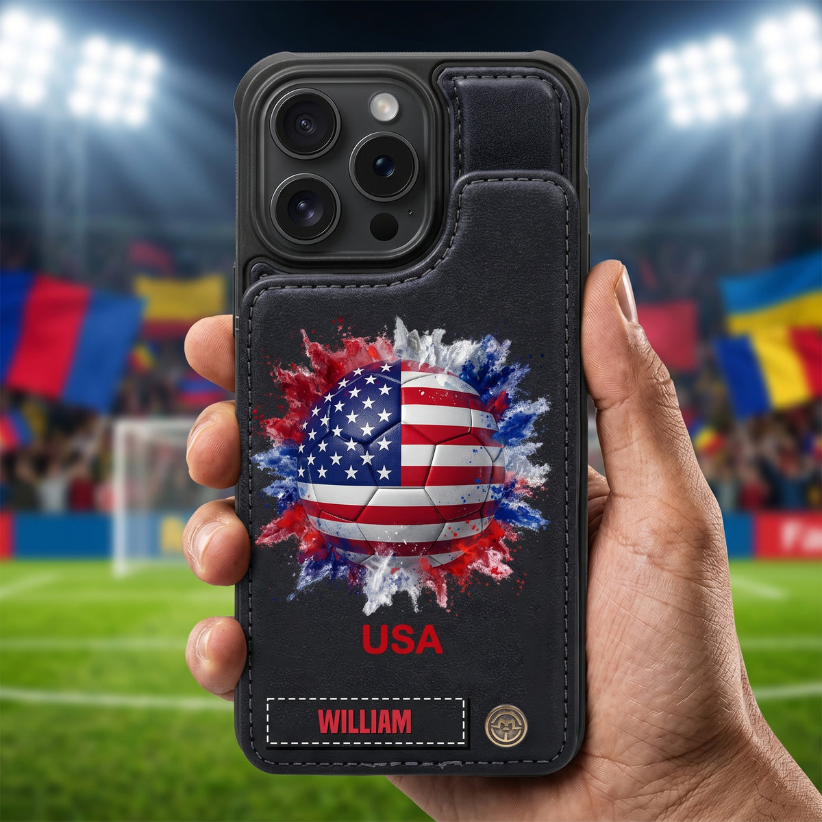 Personalized Soccer Water Phone Case - Country Flags Gift For Soccer Lovers