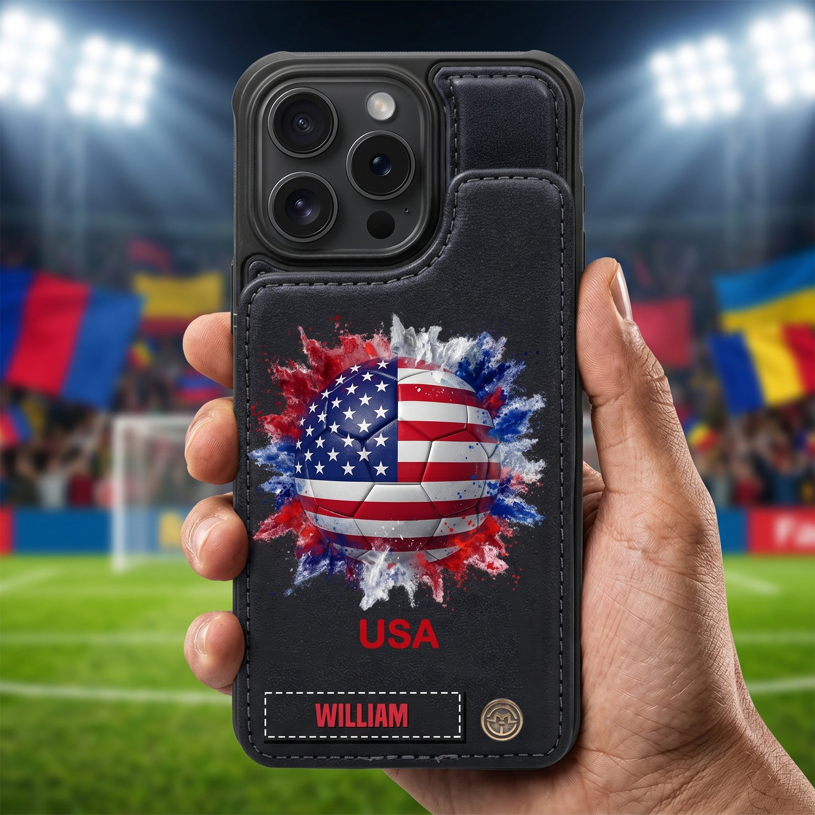 Personalized Soccer Water Phone Case - Country Flags Gift For Soccer Lovers