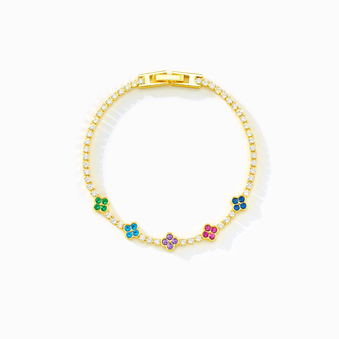 No Rain No Flowers Four-Leaf Clover Bracelet