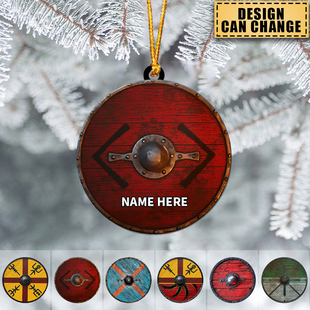 Personalized Viking Shields Warrior Acrylic Car / Christmas Ornament