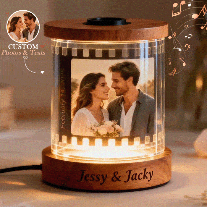 Personalized Music Film Night Light - Gift For Couples