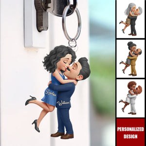 Personalized Anniversary Wedding Keychain Gifts For Husband And Wife