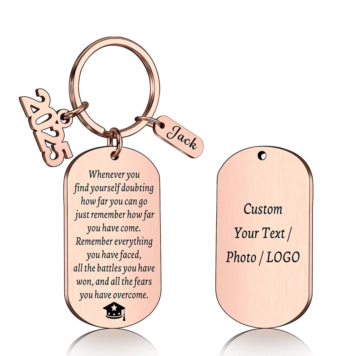 So Proud of You Grad Decor - Personalized Graduation Keychain - Class of 2025 Gifts