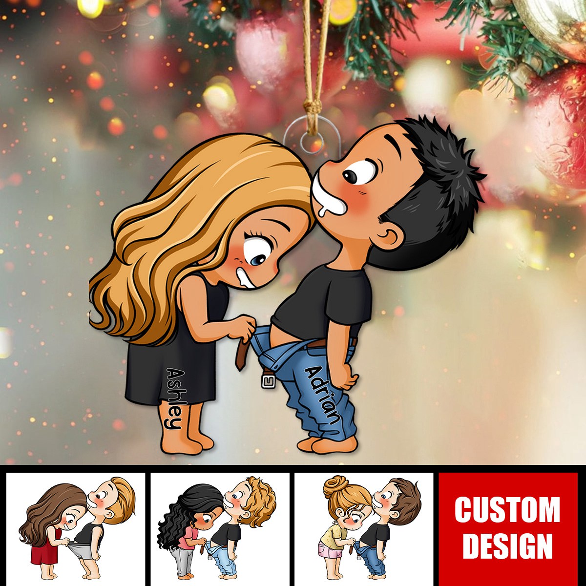 2024 New Release - Personalized Couple Doll Christmas Ornament - Gift For Husband Wife, Anniversary