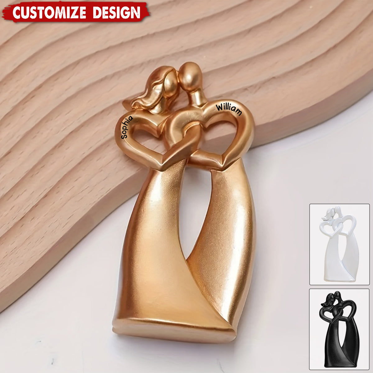 Personalized Romantic Heart Couple Acrylic Plaque - Gift for Couple