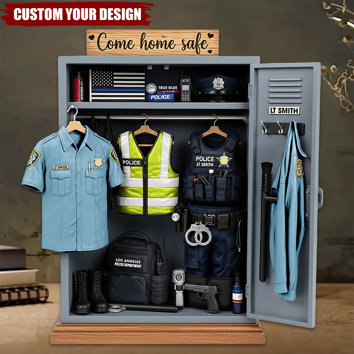 Police Personal Locker Acrylic Plaque - Personalized Gifts For Police Officer