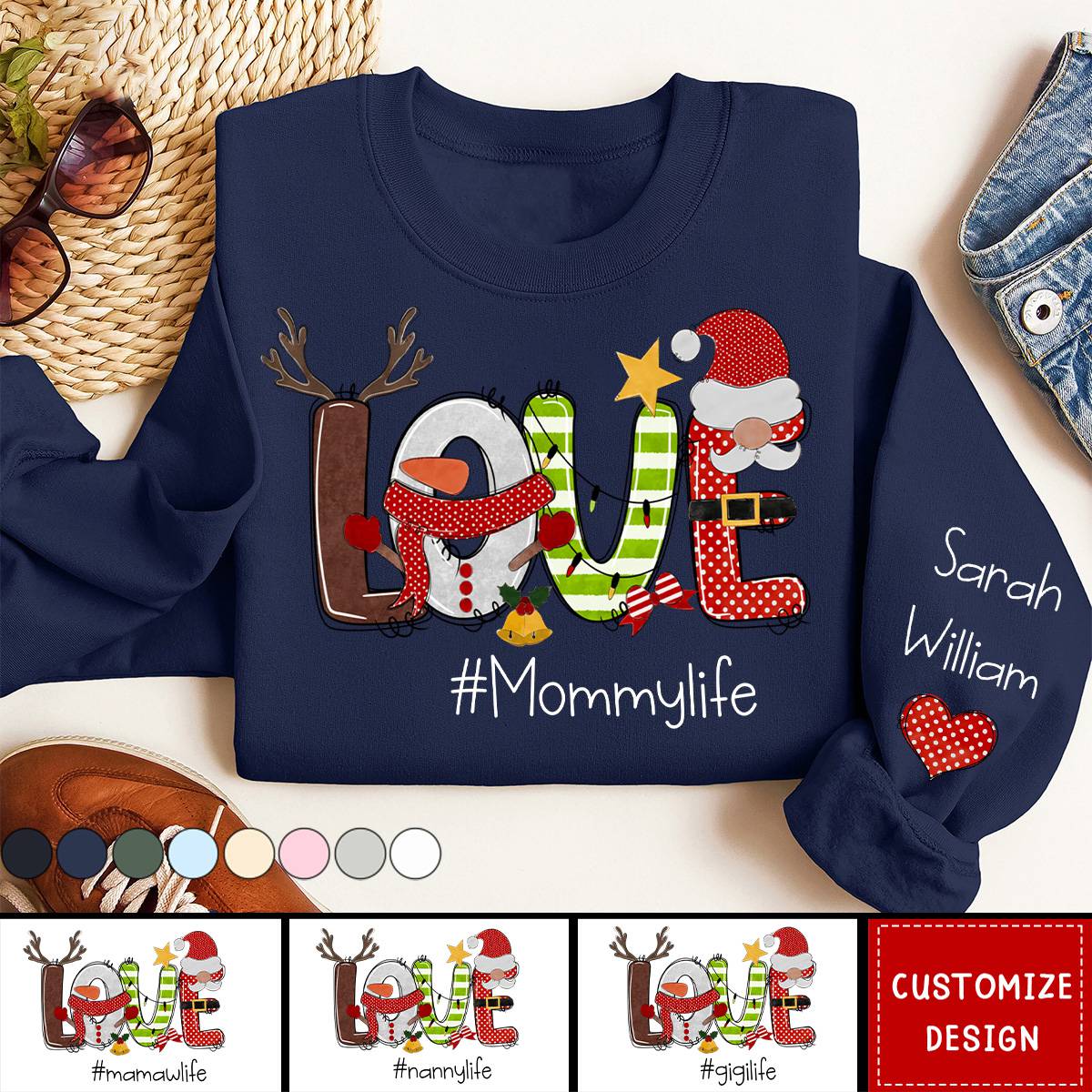 2024 New Release Christmas Snowman Love Grandma and Grandkids