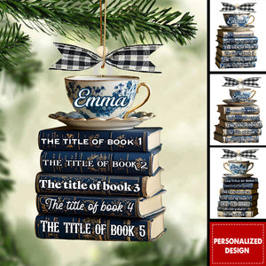 Personalized Book Lover Christmas Tree Ornament Gift For Librarians & Bibliophiles