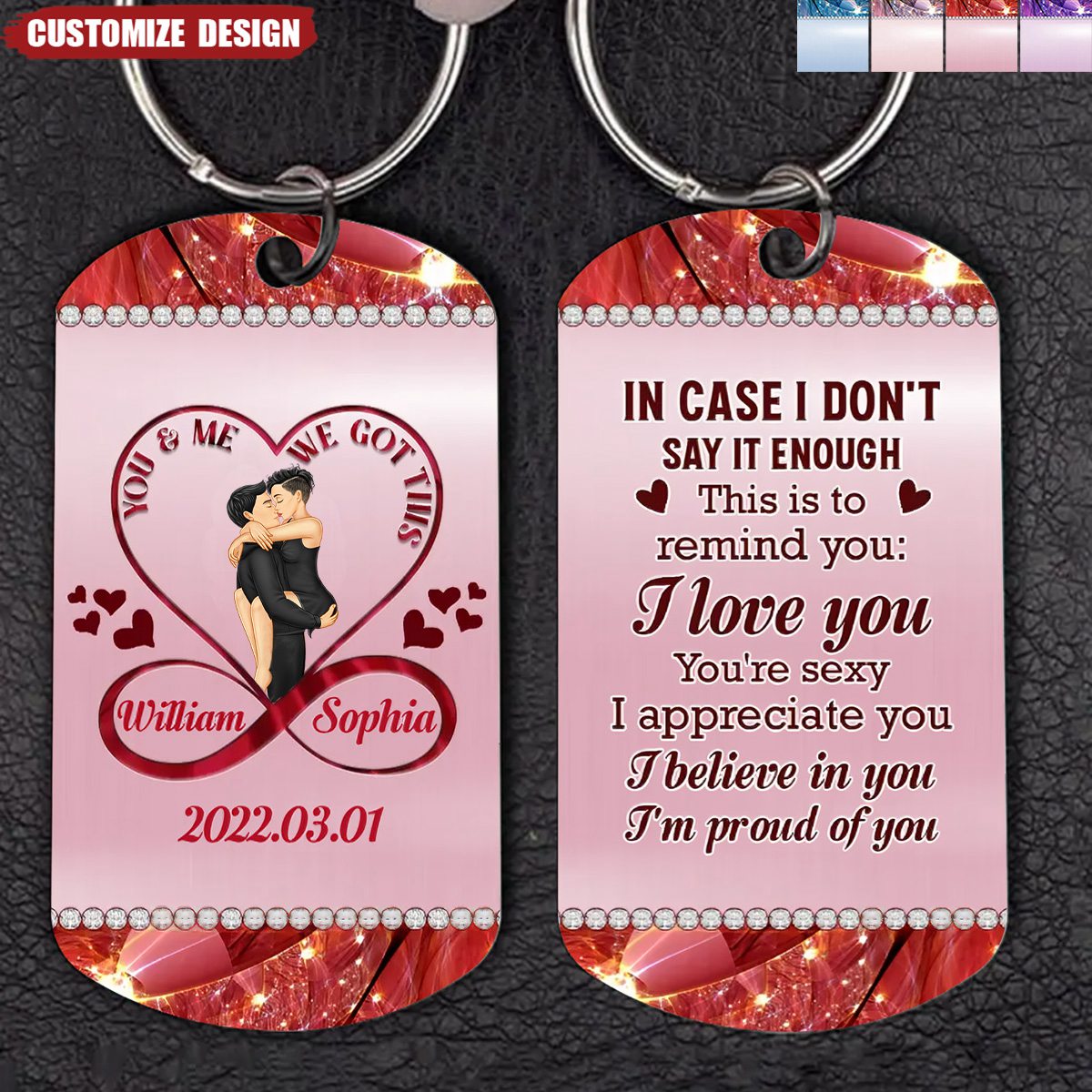 Personalized Couple Stainless Keychain - Gift Idea For Couple
