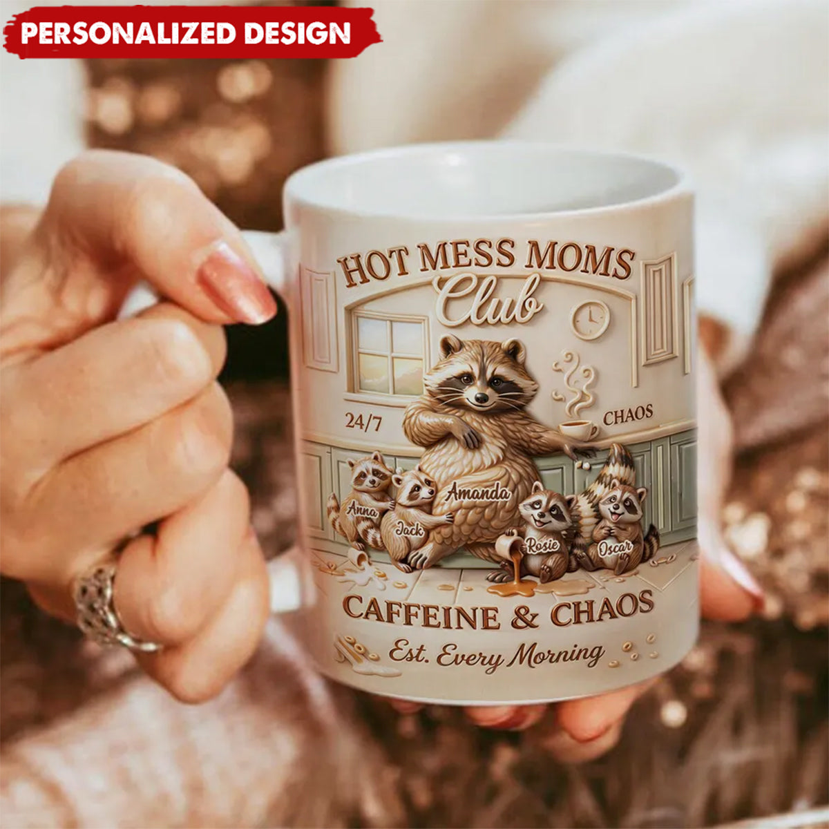 Personalized Hot Mess Moms Club Mug-Mother's Day Gift for Wife