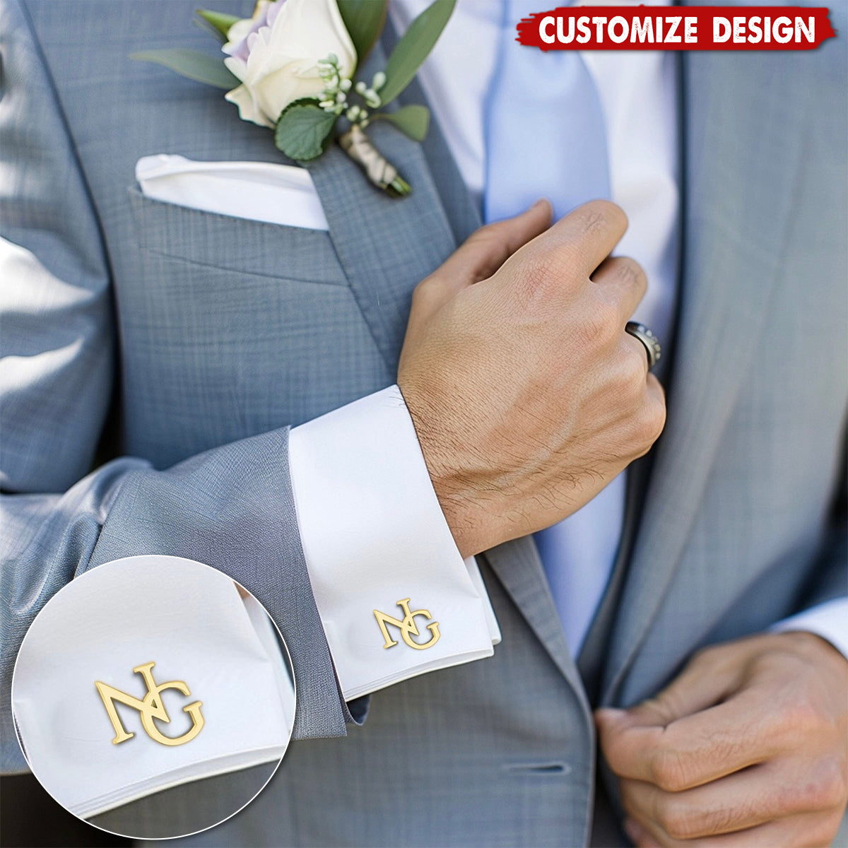 Personalized Name Cufflinks - Groomsmen Gifts,Wedding Cufflinks