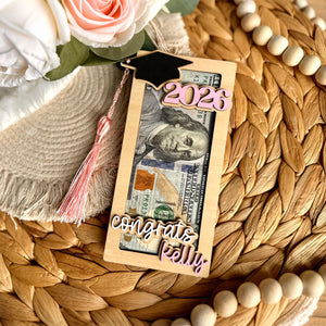 Personalized Graduation Money Holder - Graduation Gift with Tassel