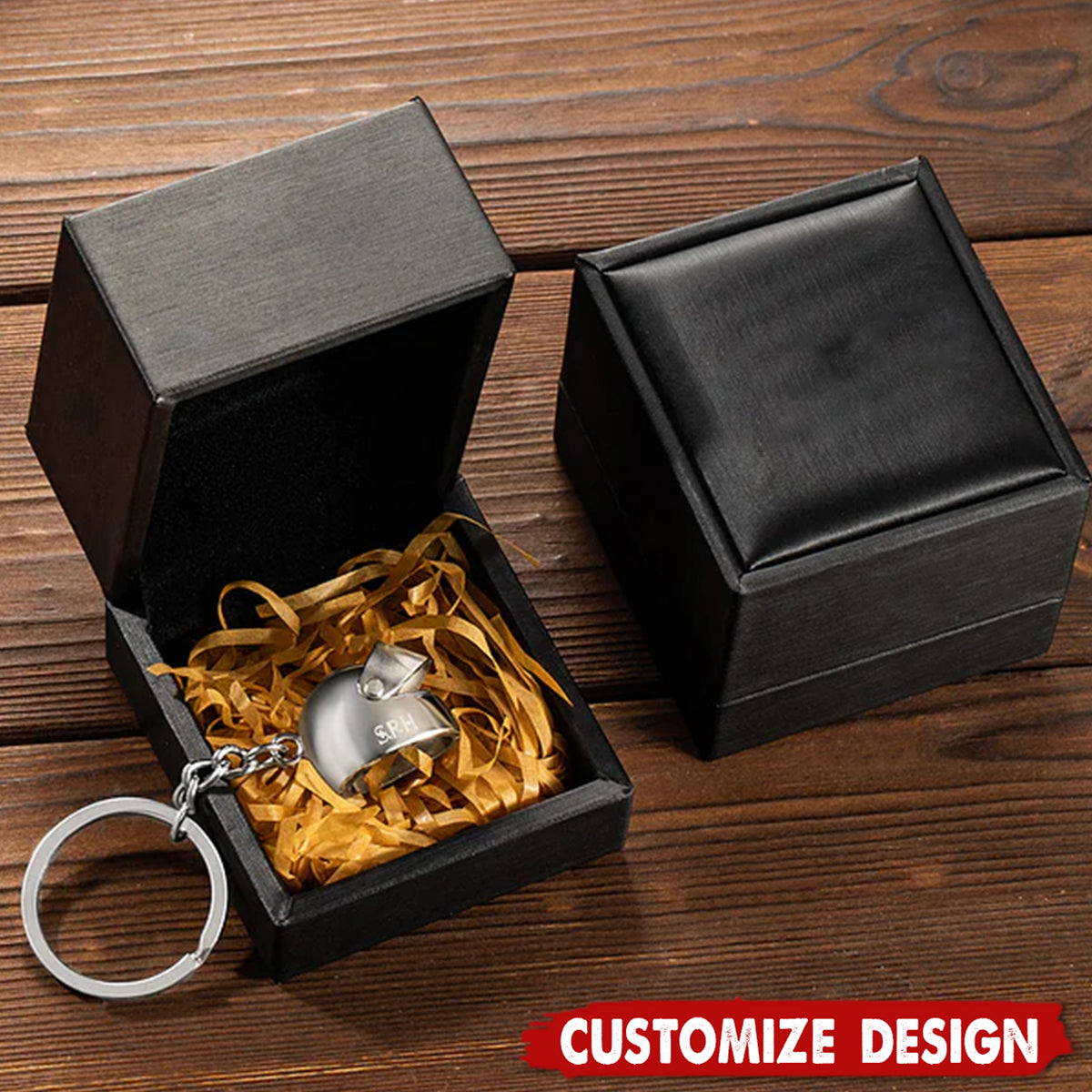 Personalized Monogram Motorcycle Helmet Keychain - Birthday Father's Day Valentine's Day Gift for Men