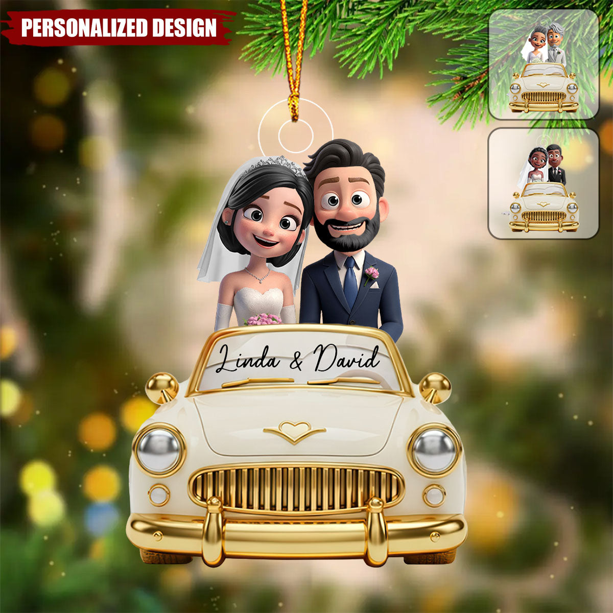 Personalized Anniversary Wedding Couple Ornament-Gifts For Couple