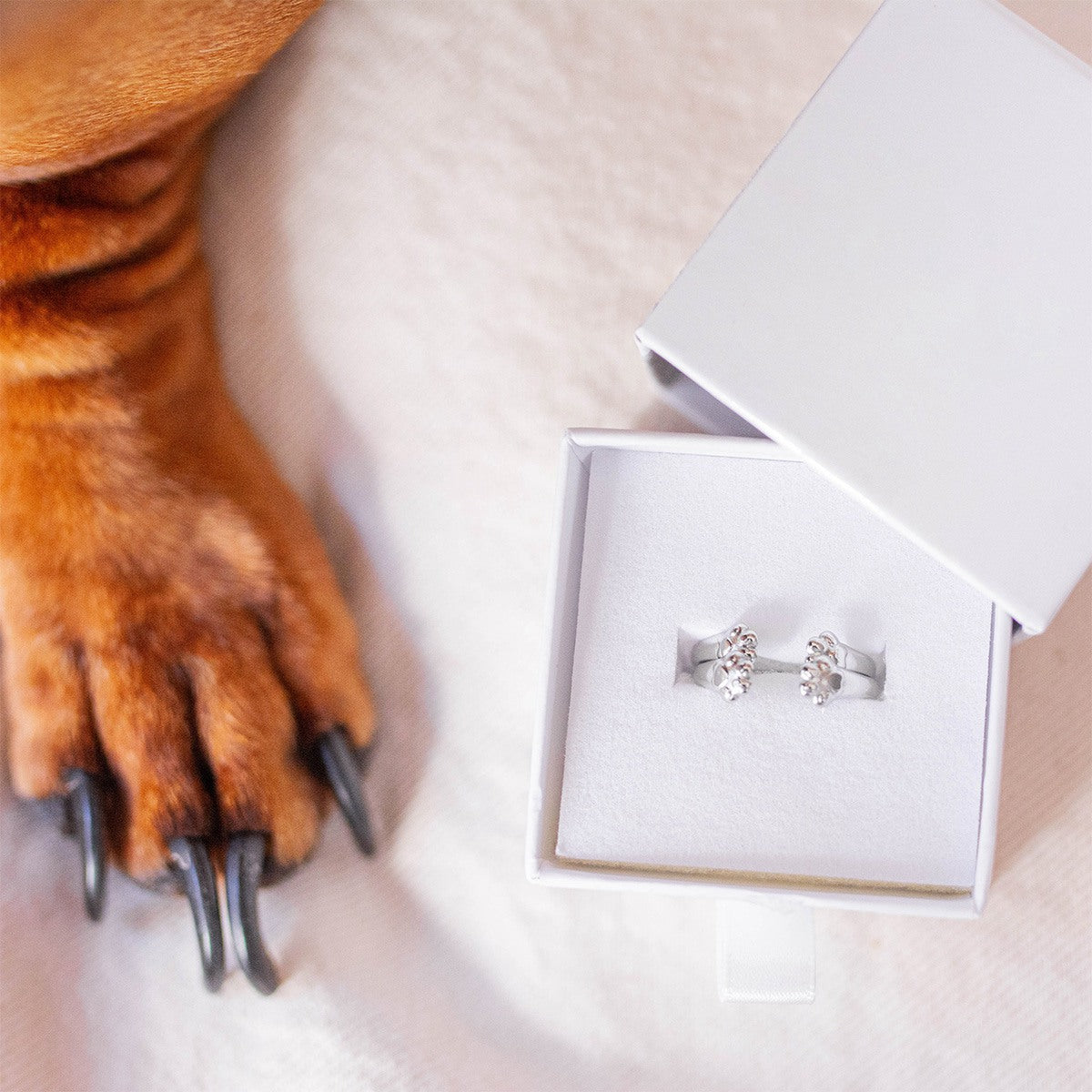 Personalized Paw Hug Ring -  Gift For Pet Lovers