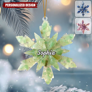 Personalized Snowflake Christmas Ornament-Merry Christmas