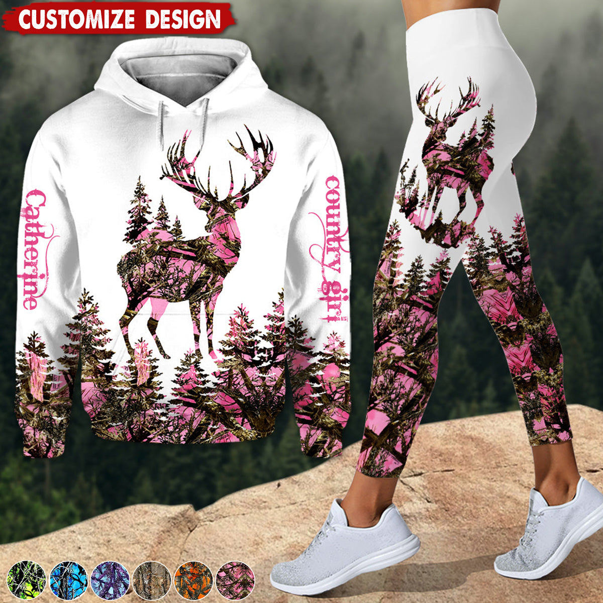 Country Girl - Personalized Hunting Hoodie and Leggings