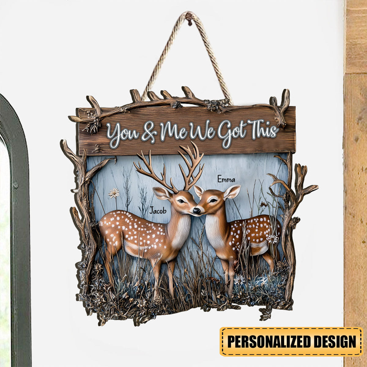 You And Me We Got This Dear Couple - Personalized Hunting Wood Sign