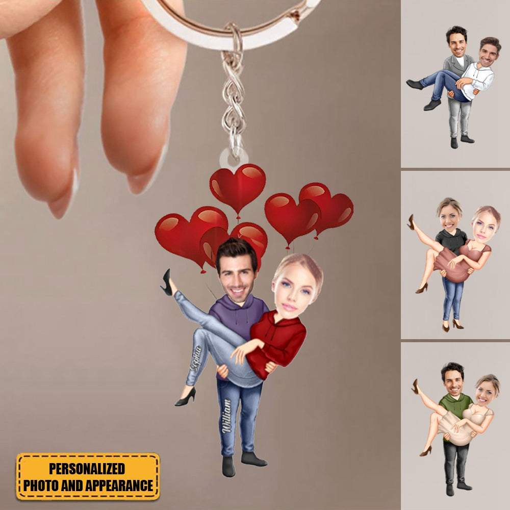 Personalized Photo Acrylic Keychain - Valentine's Day Gifts For Couples