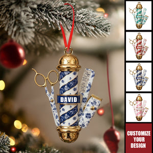 Barber's Essentials Ornament - Personalized Gifts For Barber