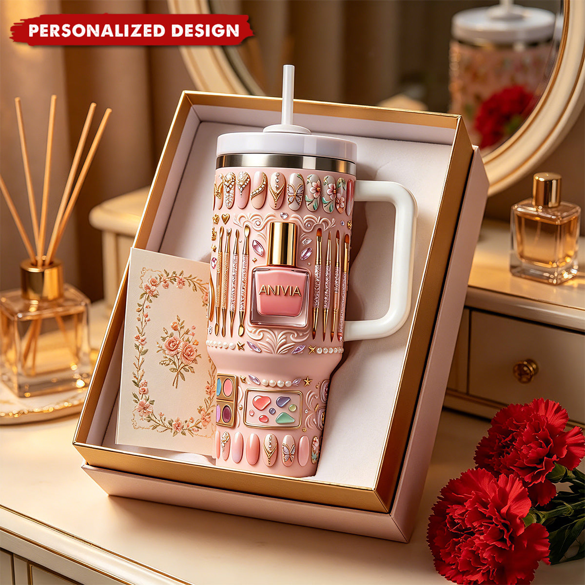 Personalized Nail Artist Tumbler-Gifts For Her