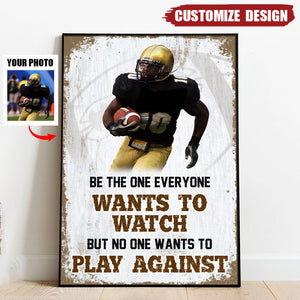 Personalized America Football Player Photo Poster -  Gifts For Football Players
