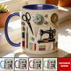 Love Sewing - Personalized Sewing Accent Mug