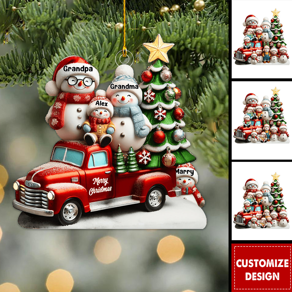 Personalized Nana & Papa's Cuties Christmas Ornament