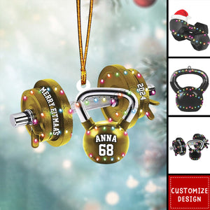 2024 New Release - Personalized Fitness Christmas Ornament,Gift for Gym Lovers