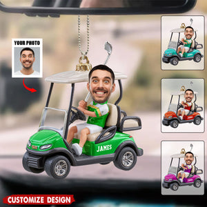 Personalized Golf Acrylic Car Ornament - Gift for Golf Lovers