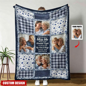 Personalized Photo Memorial When You Really Miss Me Hug This Blanket - Gift For Couple