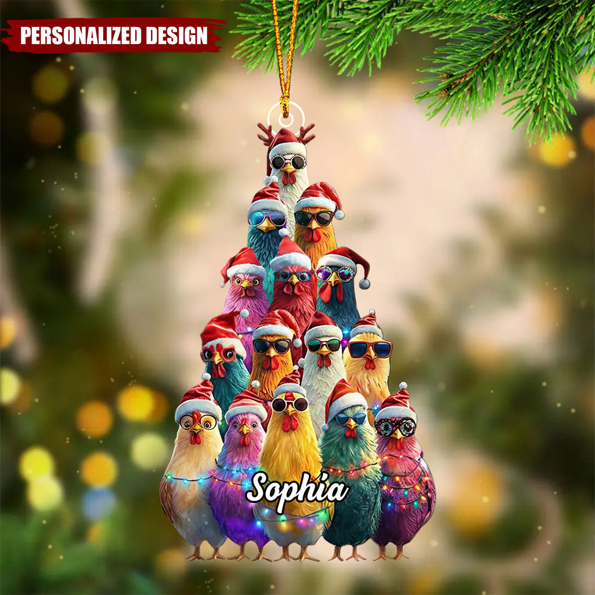 Personalized Chicken Farm Acrylic Ornament-Gift for Farmer