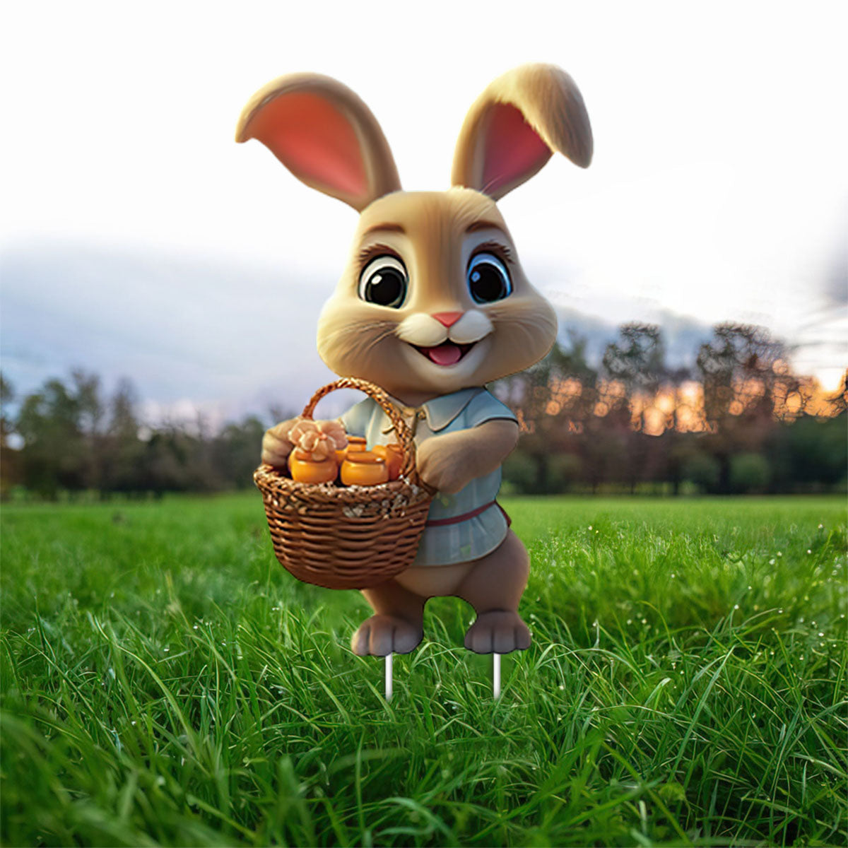 Easter Bunny Decorations Outdoor-Easter Bunny Yard Garden Stakes