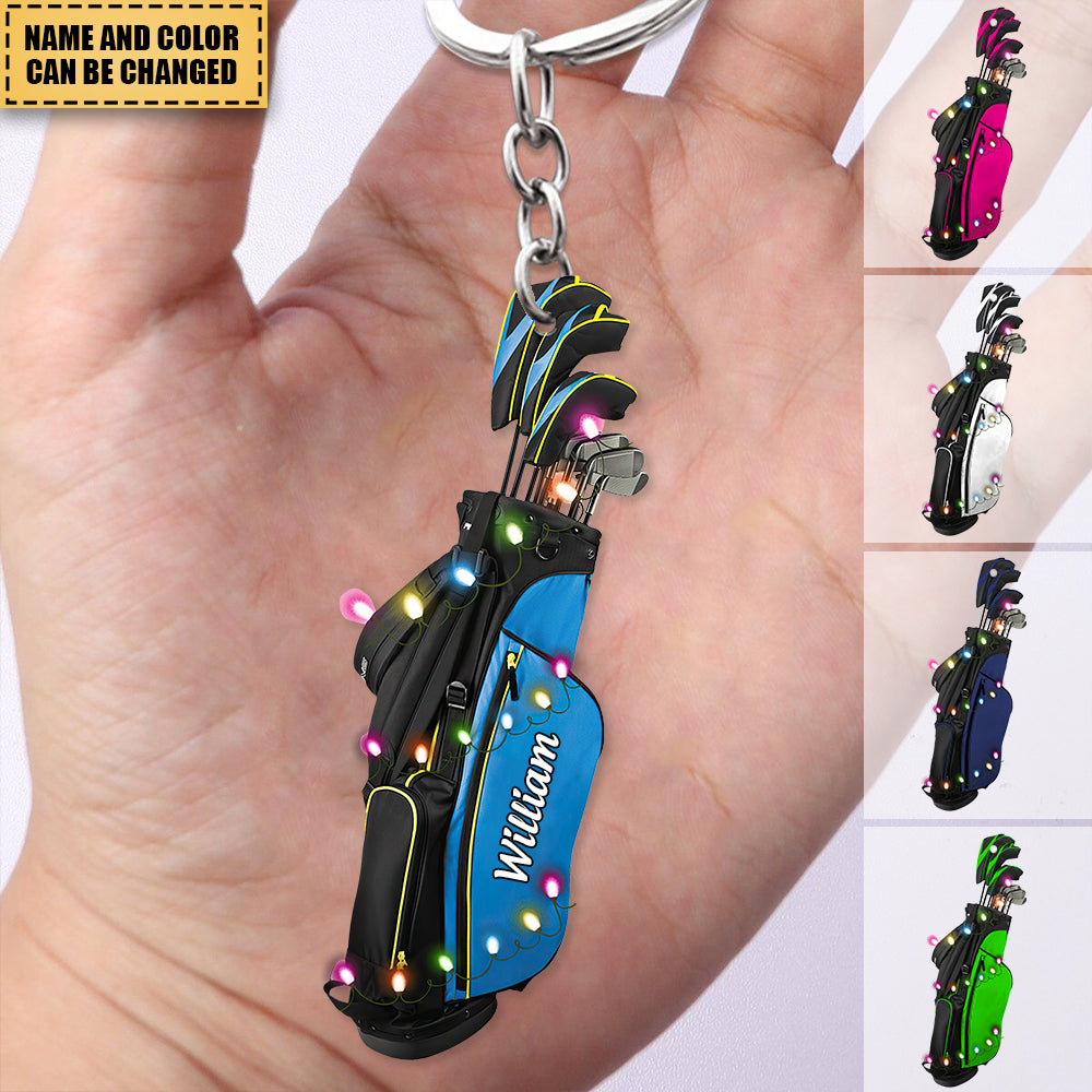 Golf Bag Personalized Acrylic Keychain