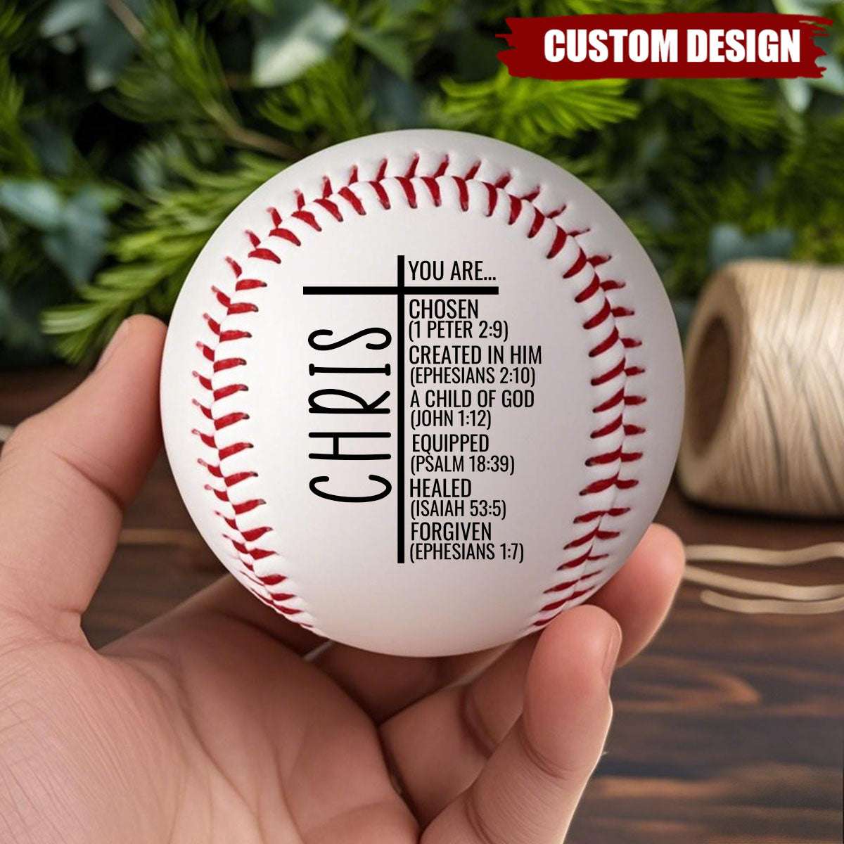 You Are...Personalized Christian Baseball, Religious Gift