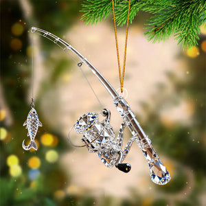 Personalized Fishing Rod Christmas Ornament Gift For Fishing Lover