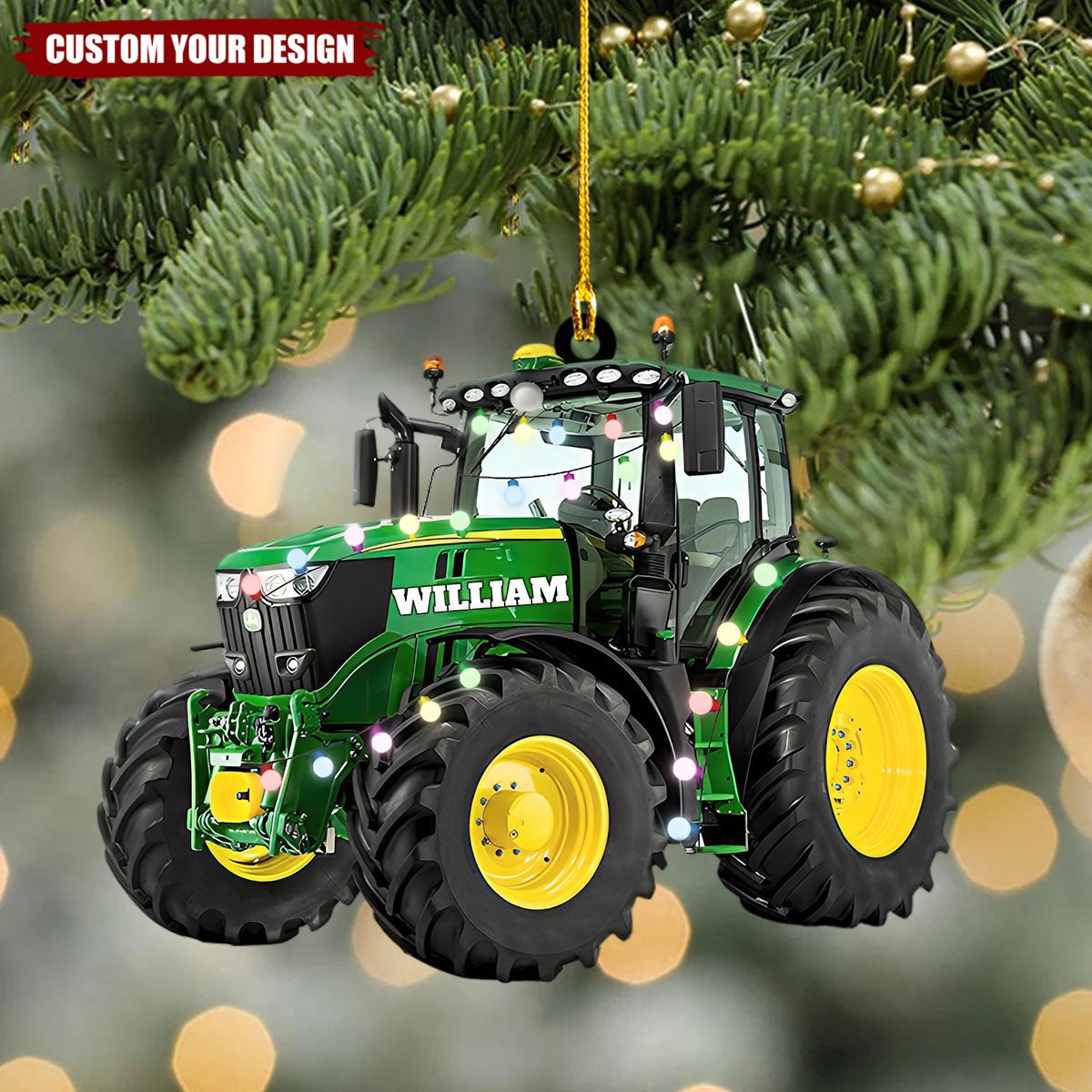 Personalized Tractor Christmas Ornament - Christmas Gift For Farmer