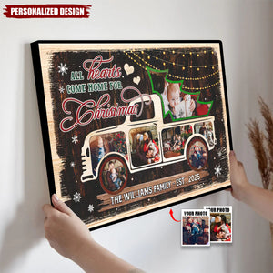 All Hearts Come Home For Christmas-Personalized Family Christmas Poster