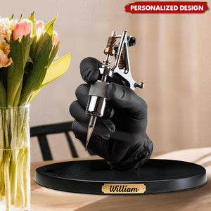 Personalized Tattoo Machine Christmas Plaque-Tattoo Artist Gift