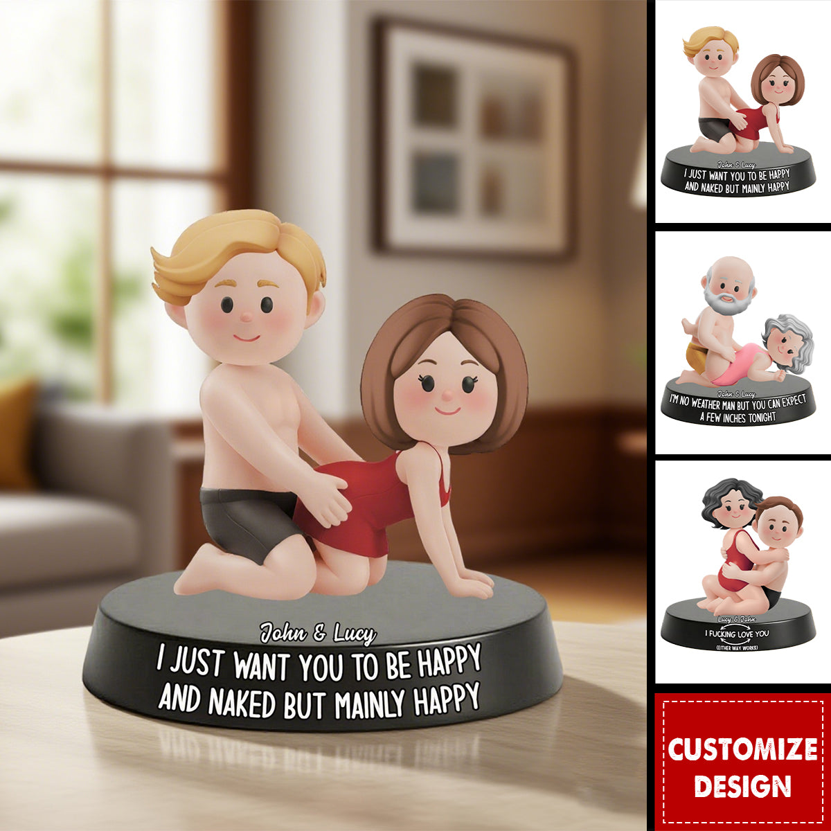 I Love You Either Way Works Funny - Personalized Couple Acrylic Plaque