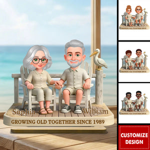 Growing Old Together-Personalized Couple Wooden Plaque
