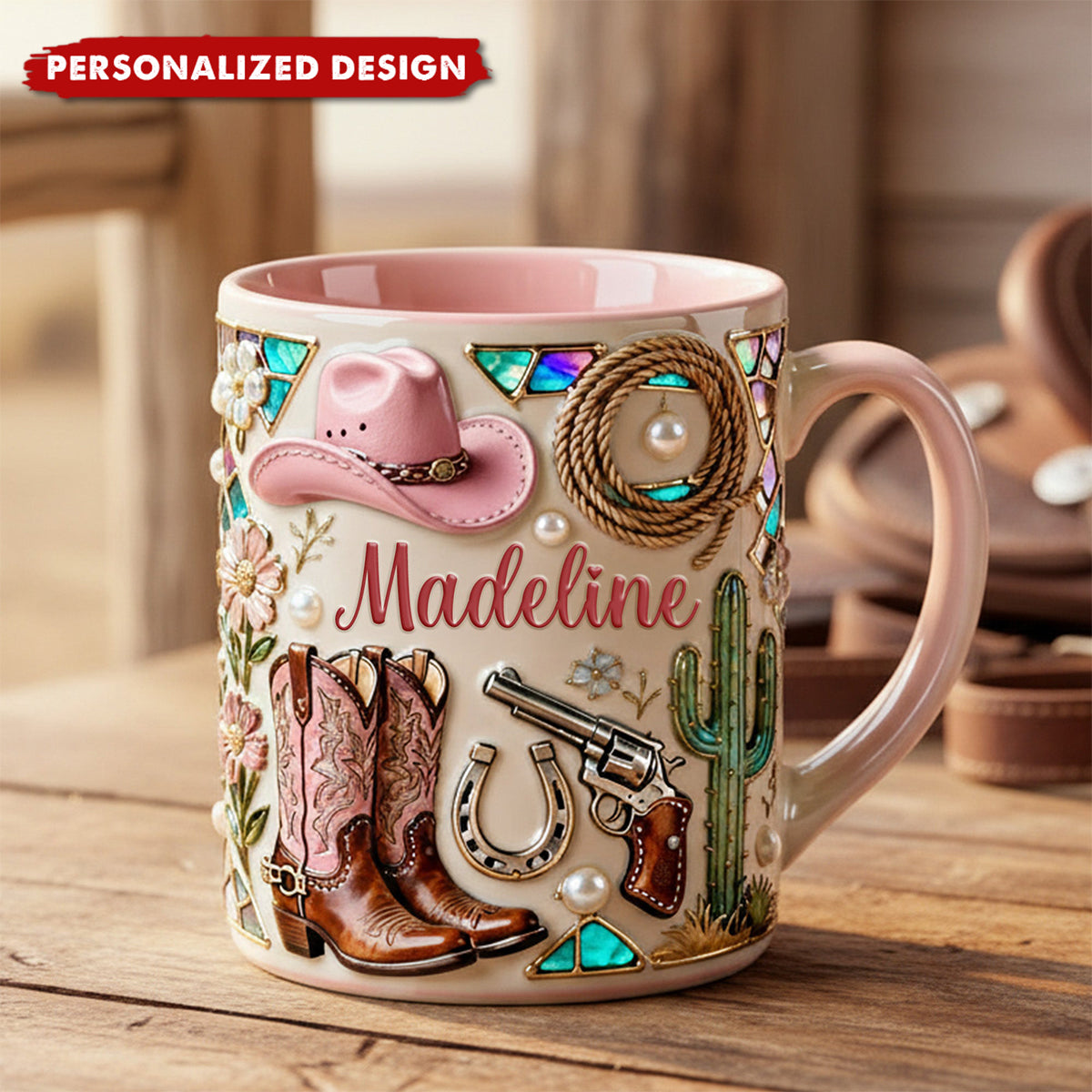 Cowgirl Accent Mug - Personalized Gifts For Cowgirl