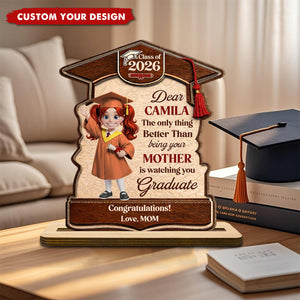 Better Than Being Your Mother Graduate, Personalized Wood Plaque, Gift For Son/Daughter