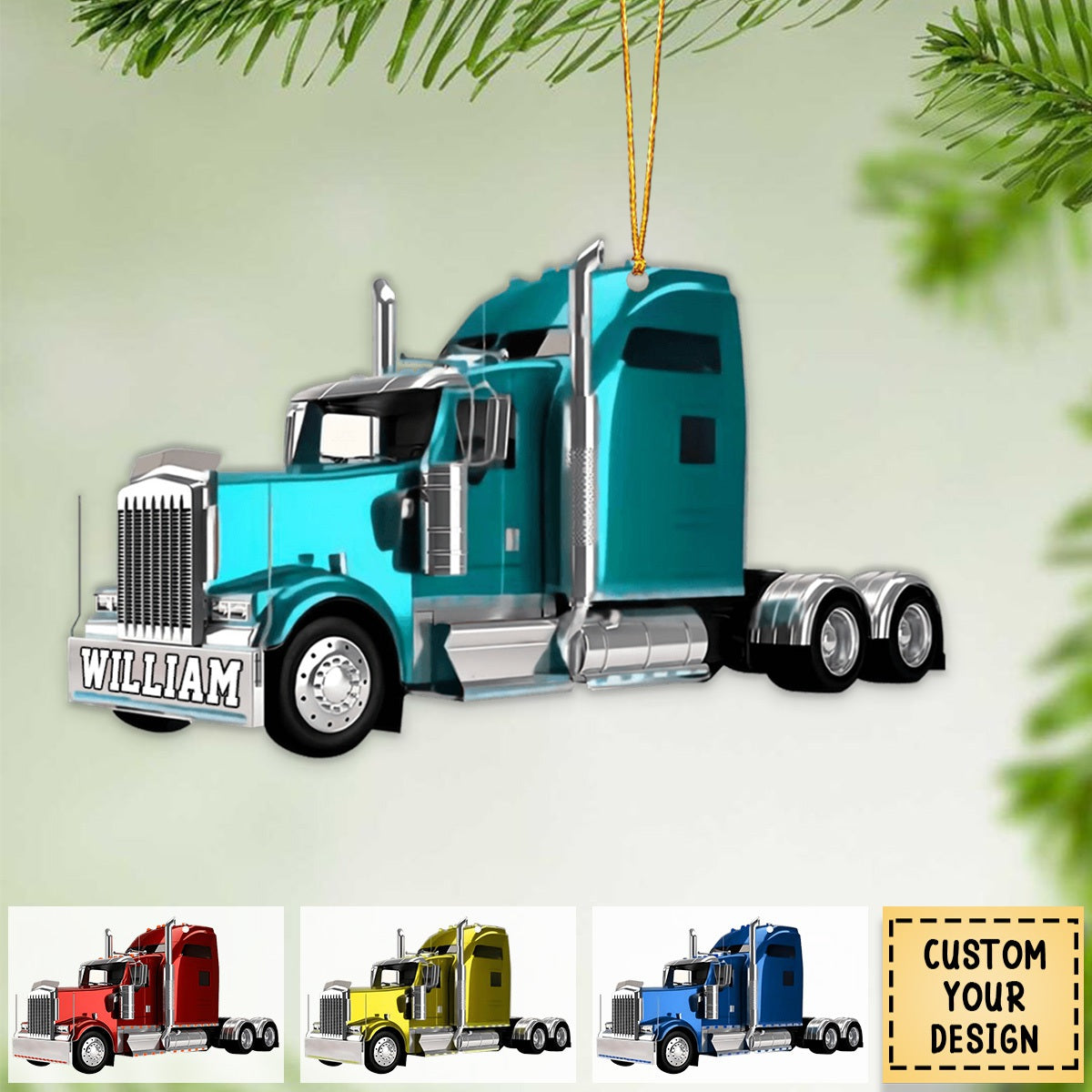 Luxury Truck Personalized Gift / Custom Trucker Ornament
