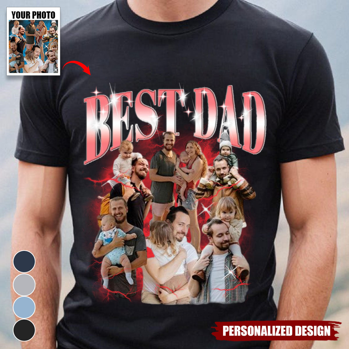 Best Dad Ever Shirt-Personalized T-shirt-Father's Day Gift