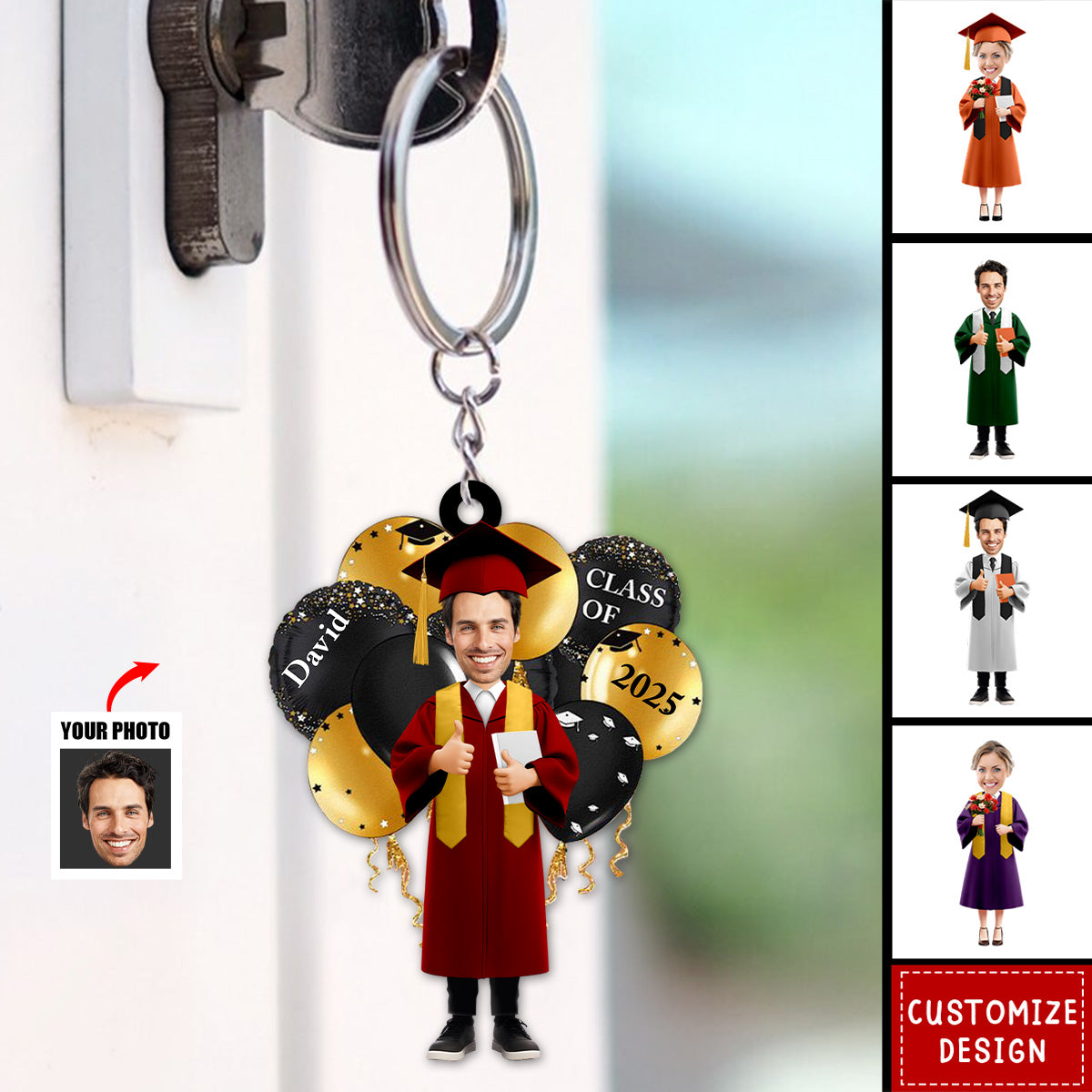 Graduation Celebration Keychain - Personalized Photo Acrylic Keychain