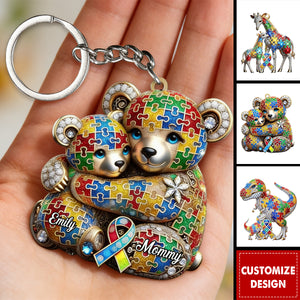 Strong Mama - Personalized Autism Awareness Keychain