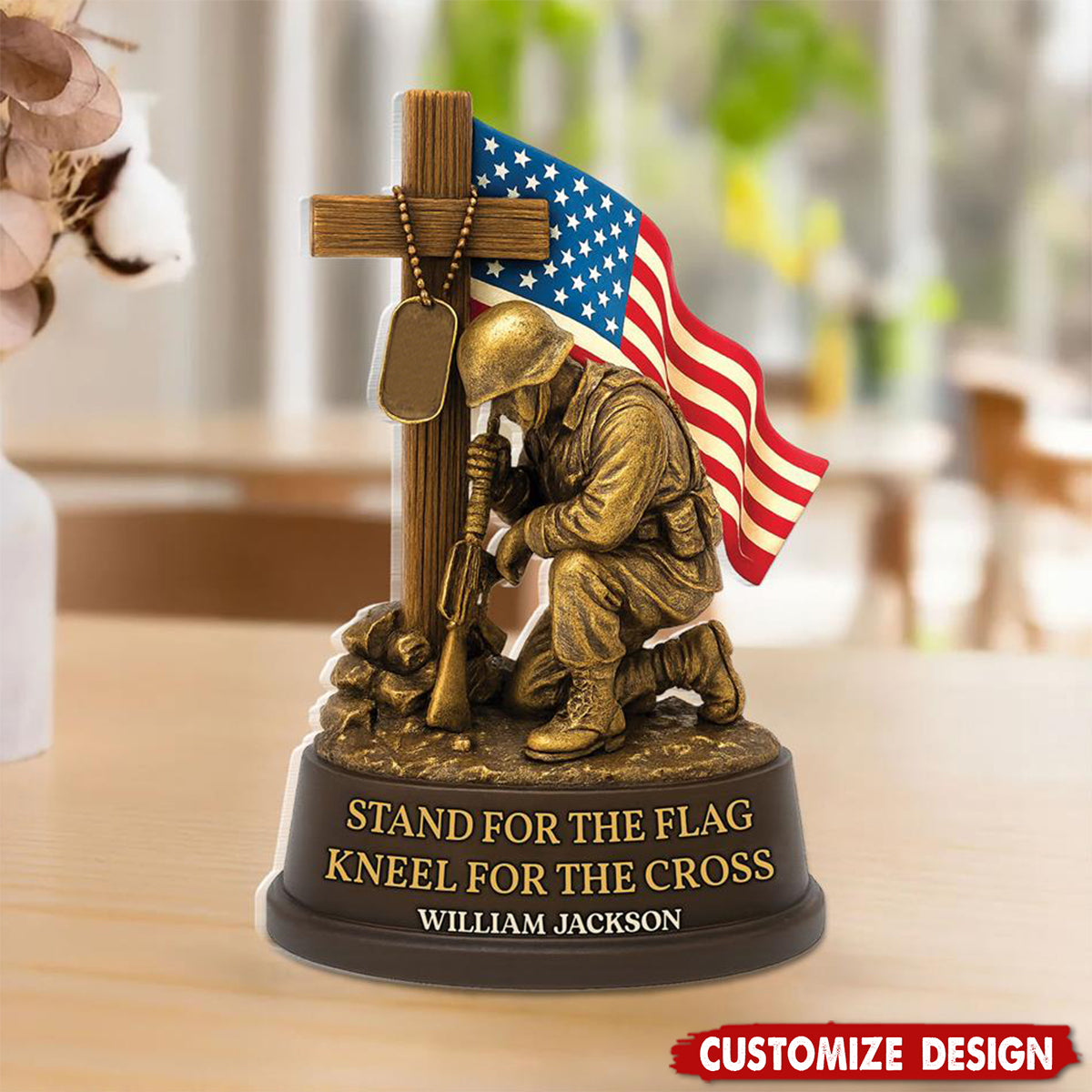 Veterans Military Acrylic Plaque - Personalized Gifts For Veteran