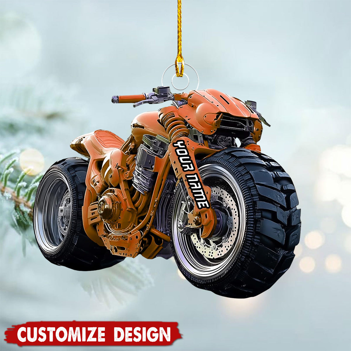 Personalized Motorcycle Christmas Tree Ornament Gifts for Motor Lovers - 2024 New Release